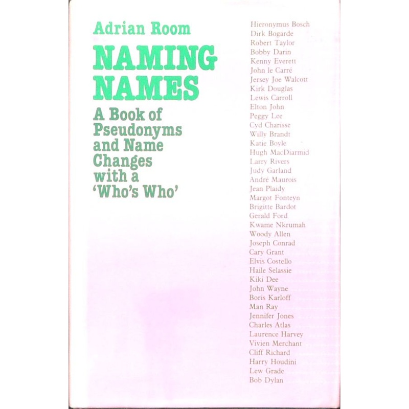 Naming Names: Book of Pseudonyms and Name Changes, with a Who's Who